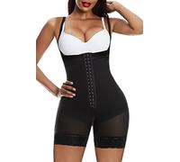 YIANNA Fajas Reductoras Mujer Abdomen Plano Body Moldeador Shapewear Faja Colombiana Reductora Moldeadora Corset Reductor Bodysuit Negro 2XL 7243