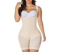 YIANNA Fajas Reductoras Mujer Abdomen Reductor Body Moldeador Barriga Adelgazante Faja Colombiana Invisible Shapewear Bodysuit Beige 3XL 7289