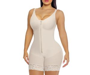 YIANNA Mujer Fajas Colombianas Reductoras de Abdomen y Cintura Body Reductor Post Liposuccion Braga Faja Reductora Bodysuit Para Vestido Beige L 7283