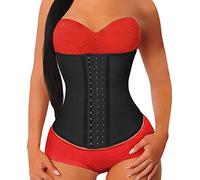 YIANNA Mujer Fajas Reductoras Moldeadora Waist Trainer Corset Reductor Cinturilla Abdomen Faja Colombiana Corsé Negro U37G S