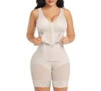 YIANNA Overbust - Fajas Colombianas Moldeadoras para Mujer, con Control de Abdomen, Faja Moldeadora de Cuerpo posoperatoria, Prenda de compresión, 1-Beige, M