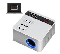 Yianyal - Adaptador de salida para coche, inversor de 12 V, 24 V, cargador de coche para ordenador portátil, 150 W, puertos de carga rápida USB, carga rápida, para ordenadores portátiles de compresor