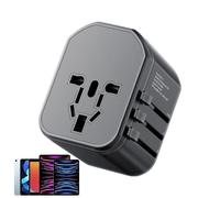 Yianyal Adaptadores para Viajes Internacionales, Adaptadores Británicos para Viajes - Adaptador para Enchufe Europeo - Cargador Mundial Internacional, Múltiples Puertos de Carga USB para