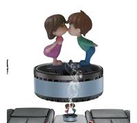 Yianyal Aromaterapia solar para coche, ambientador para coche, figuras de abrazo, difusor de fragancia alimentado por energía solar, ambientador de coche, accesorios para el interior del coche