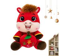 Yianyal Caballo de Peluche - Animales del Año Nuevo Chino | Mascota Dios de 2026 Muñeca de la Paz Dibujos Animados Para Niños Adultos Familia Amigos Estancia
