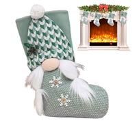 Yianyal - Calcetines de Navidad, Medias de Navidad de punto para decoración de árbol de fiesta, bolsillo para caramelos, decoración de pared interior para chimenea, regalos para aperitivos