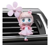 Yianyal Cartoon Car Air Ambderher, Link Girl Car Diffuser, Difusor de automotriz de dibujos animados, Exquisita decoración de perfume de fragancia de automóviles ajustables para amantes, amigos