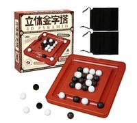 Yianyal Conjunto de ajedrez 3D, tablero de ajedrez 3D,Smart Pyramid Interactive Games Puzzle | Juguete de multijugador cognitivo educativo de viaje portátil para niños Familia de adultos, fiesta en el