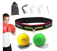 Yianyal Diadema de bola de boxeo Reflex | Pelota de boxeo elástica de goma de espuma | Ayudas de entrenamiento multifuncionales sensibles al boxeo, suministros de entrenamiento de boxeo ajustables