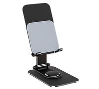 Yianyal Escritorio del teléfono móvil, Soporte del soporte del teléfono celular,Aluminio ALLIAM 360 Soporte de teléfono plegable giratorio ajustable - Rack de dispositivos electrónicos, Suministros de