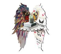 Yianyal Esquina de Almacenamiento de Madera Soporte de Pared Estante de Pared de Esquina para, Ángulo Wings Book Organizer Rack Rack Estante Planta Soporte, ETAÑANZA DE ORGANIZACIÓN DE INFORMACIÓN A