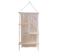 Yianyal Estante flotante para plantas, estante de macramé,Tapiz bohemio de 3 niveles con estante de macramé | Estantes decorativos, tapices en, estantes colgantes de cuerda para cocina, baño