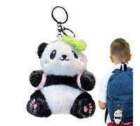 Yianyal Llavero de peluche con forma de panda, colgante de animales de mochila - Accesorios ligeros para mochilas, decoración de peluche para niños, adolescentes y adultos, Un, riferimento alla