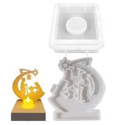 Yianyal Molde de resina de la familia Jesús, molde de escena de la natividad - Molde de liberación fácil | Molde de vela suave, moldes de moldeo seguros para Navidad y Pascua