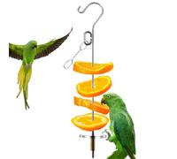Yianyal - Pincho de frutas para pájaros, dispensador de frutas para loros de acero inoxidable, decoración de jaula y juguete de enriquecimiento para todos los tamaños de perros y pájaros domésticos