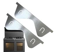 Yianyal Relleno de espacio para horno: 2 rejillas de rango de hendiduras, protector de rango de mesa de horno, longitud flexible de 13.8 a 27.5 pulgadas para cocina