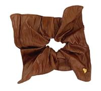 Yianyal Scarf de pelo Scrunchies, cabello frágil para el cabello de las mujeres | Accesorios para el cabello de la cola de caballo de cuero PU | Enlaces de cabello elásticos, adecuados para el cabello