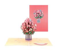 Yianyal Tarjeta de felicitación de San | Tarjeta de felicitación romántica para la casa - Tarjeta de felicitación con flores emergentes 3D | Para novia, esposa, marido, madres, fiesta, boda