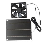 Yianyal Ventilador de escape con panel solar - Ventilador solar de 30 W para cobertizo, ventilador de pared impermeable antipolvo para refrigeración y eliminación de olores para casetas para perros,