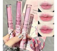 YIBABY Juego de pintalabios de gelatina de 3 colores, brillo de labios tintado, forma de corazón, mancha de labios, bálsamo labial teñido hidratante de espejo, maquillaje de labios brillantes de color