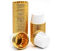 Yibang 100 moldes para cupcakes, envoltorios de papel de aluminio para hornear, forros para magdalenas, moldes de papel estándar para celebraciones