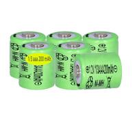 Yibatopow Paquete de 6 baterías de repuesto 1/3AAA 200nAh 1.2V para exteriores solares para jardín