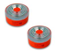 yibo Luz de Emergencia V16 con Geolocalización Homologada y Conectada con la DGT 3.0 SIM Incorporada con Plan de Datos Incluido Clasificación IP-54 Base Imantada (NARANJA, 2-PCS)