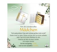 YIBONIKA Collar con cruz para niñas para comunión, confirmación, bautizo, confirmación, cumpleaños, primera comunión, regalo cristiano para hija, ahijada, hermana, nieta, sobrina, regulär, Acero