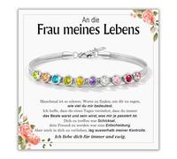 YIBONIKA Regalo para mujeres - Pulsera con una tarjeta de significado para mamá, abuela, esposa, novia, para San Valentín, cumpleaños, día de la madre, Einstellbar, Nailon, Sin piedra preciosa