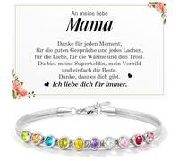 YIBONIKA Regalo para mujeres - Pulsera con una tarjeta de significado para mamá, abuela, esposa, novia, para San Valentín, cumpleaños, día de la madre, Einstellbar, Nailon, Sin piedra preciosa