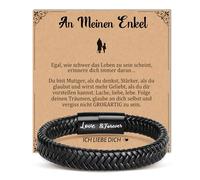 YIBONIKA Regalos para hombres, regalo para él, pulsera de cuero para mi marido, marido, novio, hijo, hermano, papá, sobrino, abuelo, nieto, para el día de San Valentín, aniversario, cumpleaños