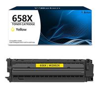 YiBoton Cartucho de tóner amarillo remanufacturado 658X de alto rendimiento | Cartuchos de tóner remanufacturados W2002X compatibles para impresora HP Color LJ Enterprise M751 M751n M751dn