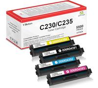 YiBoton Cartucho de tóner C230 C235 de alta capacidad con chip, repuesto para Xerox 006R04391 006R04392 006R04393 006R04394, compatible con impresora Xerox C230DNI C235DN, negro, cian, magenta