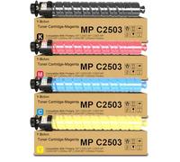 YiBoton Cartucho de tóner de alto rendimiento MP C2503H C2504 C2003, paquete de 4 unidades con chip inteligente, compatible con impresora Ricoh 841918 841919 841920 841921 para impresora MPC2503