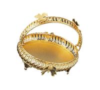 YIBOZI Bandeja de servir de gran capacidad, cesta de frutas de metal de 5 L, mango cómodo, soporte de alimentos, decoración del hogar, cocina, mesa de comedor