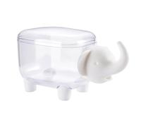 YIBOZI Caja de almacenamiento de hisopos de algodón, caja de almacenamiento transparente con tapa para organización del hogar, contenedor higiénico de gran capacidad