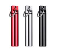 YIBOZI Cartuchos de palillos de dientes de aleación de aluminio, práctico soporte para palillos de dientes y estuche para pastillas con diseño resistente al agua para viajes, negocios, uso al aire