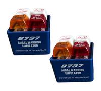 YIBOZI Crews - Cadena de alarma, llavero de alarma de aviación, botón realista de cabina simulando con luz intermitente para entusiastas