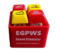 YIBOZI Crews - Cadena de alarma, llavero de alarma de aviación, botón realista de cabina simulando con luz intermitente para entusiastas