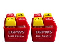 YIBOZI Crews - Cadena de alarma, llavero de alarma de aviación, botón realista de cabina simulando con luz intermitente para entusiastas