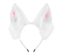 YIBOZI Diadema de orejas de anime, diadema de orejas de animales de piel sintética para eventos temáticos, fiestas de disfraces, diadema de felpa suave, accesorio de peinado para bailes de máscaras