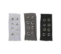 YIBOZI Diademas elásticas con ojales huecos, paquete de 3/4 bandas elásticas para el cabello con ojales de metal ventilados para mujer, accesorios punk de cabeza ancha