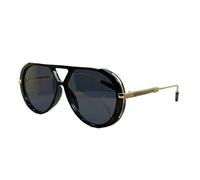 YIBOZI Gafas de sol, diseño retro con estampado de doble puente con lentes de marco redondo para mujer, para viajes diarios, actividades al aire libre