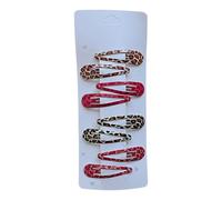 YIBOZI Horquillas para el pelo, paquete de 8 pinzas de metal para el pelo, diseño de estrella y gotas de agua, antideslizantes, adorno para el pelo con estampado animal para mujeres y niñas