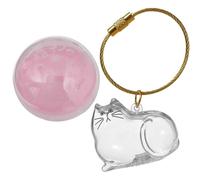 YIBOZI Llavero colgante, colgante portátil para almacenamiento de pelo de mascotas, diseño en forma de gatito, coleccionista de pelo para dueños de gatos, fácil colección de pelo