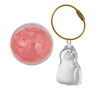 YIBOZI Llavero colgante, colgante portátil para almacenamiento de pelo de mascotas, diseño en forma de gatito, coleccionista de pelo para dueños de gatos, fácil colección de pelo