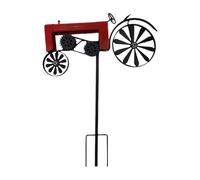 YIBOZI Molino de viento de jardín, tractores de hierro antiguo, molino de viento giratorio, estaca de tierra, decoración de jardín con ruedas giratorias para paisaje