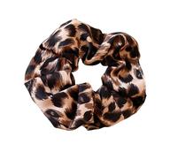 YIBOZI Paquete de 2 coleteros elásticos con estampado de moda para mujer, tela suave, gruesa, fina, accesorios para el cabello, herramienta de peinado