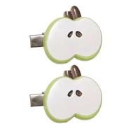 YIBOZI Paquete de 2 horquillas laterales de resina para el pelo con diseño de frutas de dibujos animados para niñas y niños, uso diario, accesorios de moda para mujeres