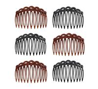 YIBOZI Peine para el cabello, paquete de 6 piezas/peines laterales franceses de resina para mujer, accesorios de peinado para el cabello, peine de separación lateral